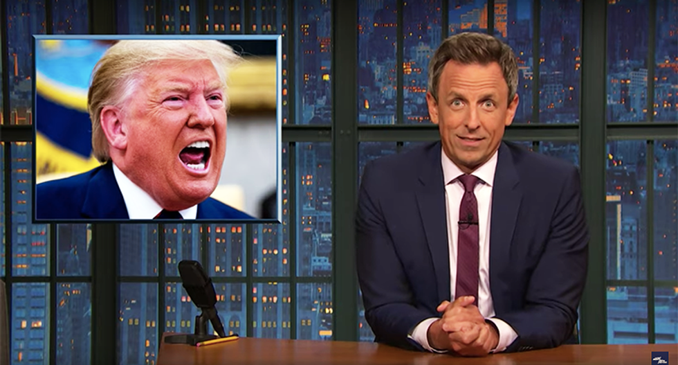 Seth Meyers: Trump's presser was like 'a rabid groundhog popped out to predict 6 more weeks of word vomit'
