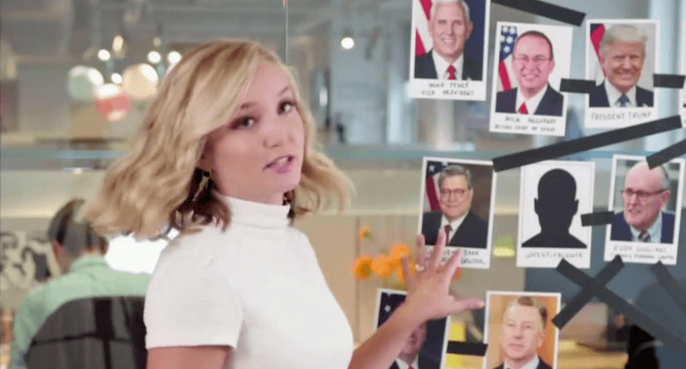 Watch MSNBC literally connect the dots between the players in Trump’s Ukraine scandal