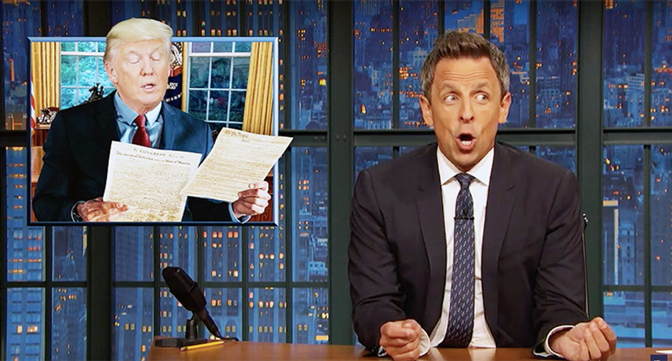 Seth Meyers: Trump is going to lose it when he finally reads the Constitution one day