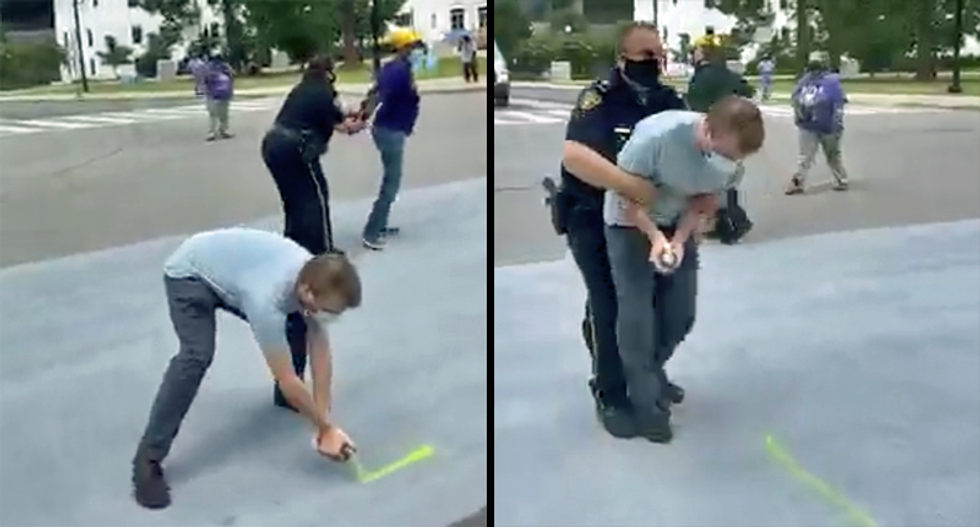 Alabama arrests protesters painting ‘Good Trouble’ to honor John Lewis outside the state capitol: report