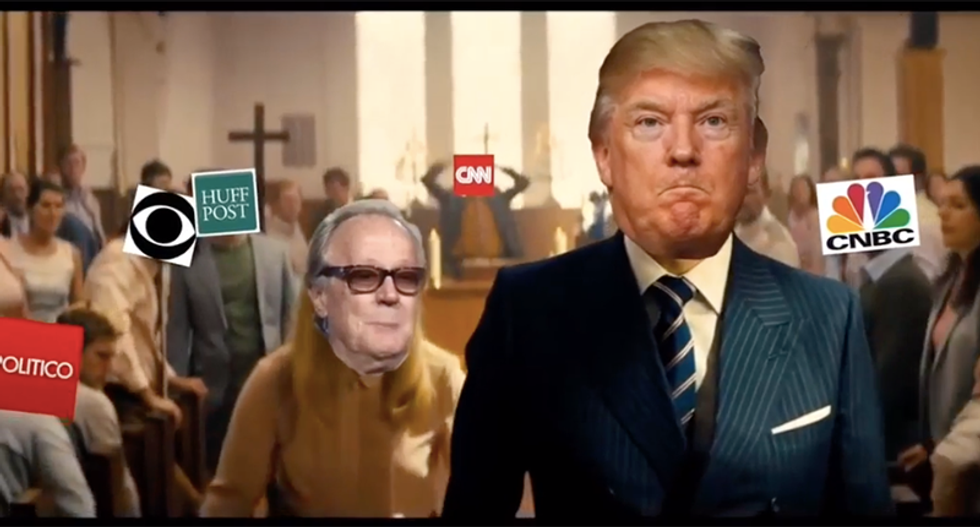 WATCH: Trump supporters celebrate video at his golf resort showing president conducting mass shooting