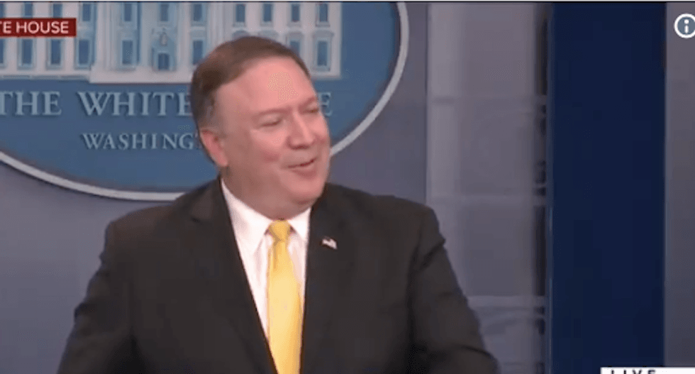 Watch smirking Pompeo blow off Giuliani comments on North Korea: He doesn't 'speak for administration'