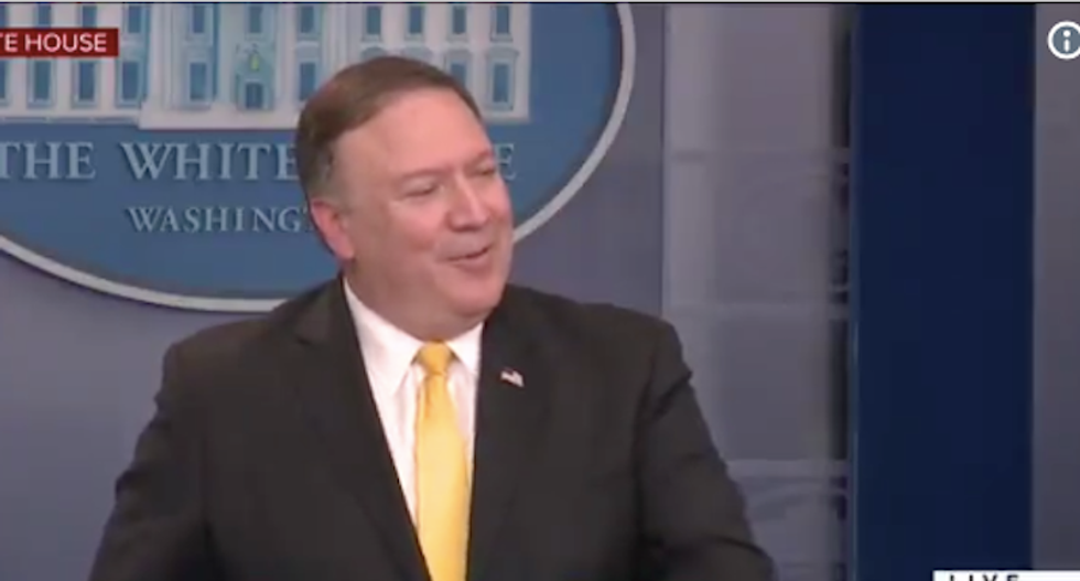 Watch smirking Pompeo blow off Giuliani comments on North Korea: He doesn't 'speak for administration'