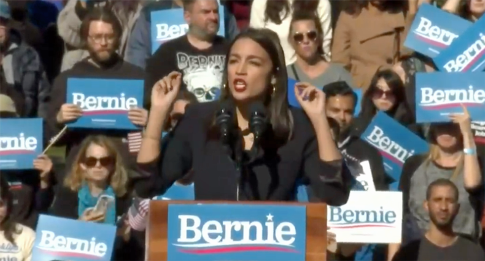Rep AOC helped Bernie Sanders turn out ‘the largest crowd drawn by any candidate’: report