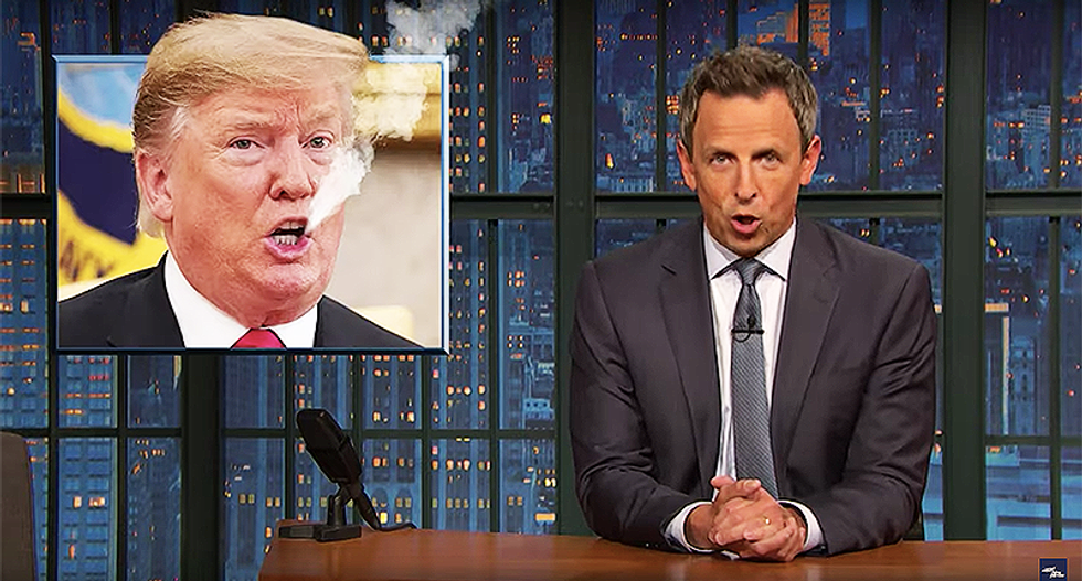 Seth Meyers: 'It turns out Donald Trump's mouth was the smoking gun this whole time'