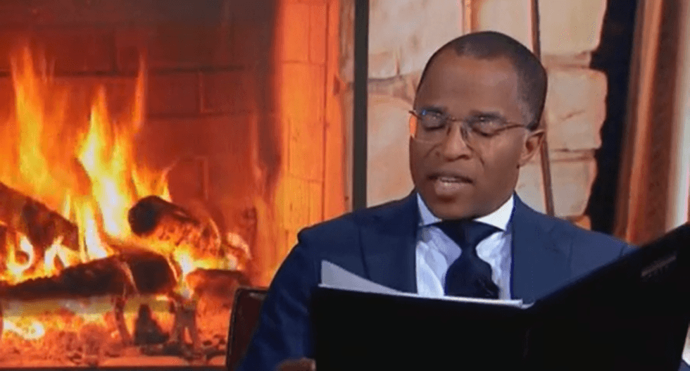 WATCH: MSNBC host holds mock Trump 'fireside chat' and reads damning passages from Ukraine transcript