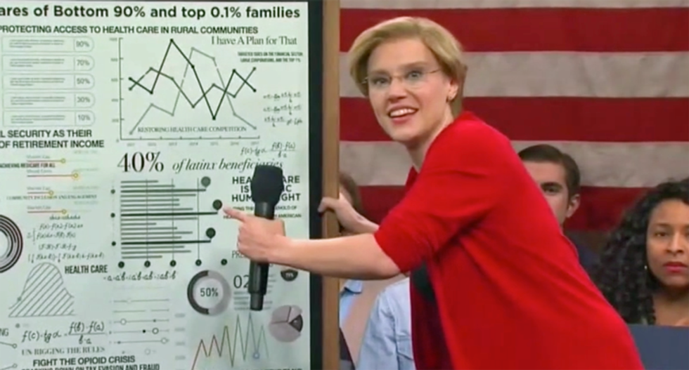 SNL devotes cold open sketch to 2020 Democratic Party front-runner Elizabeth Warren