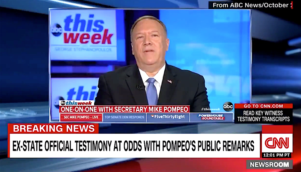 WATCH: Footage resurfaces of Pompeo contradicting sworn testimony of former State Department aide