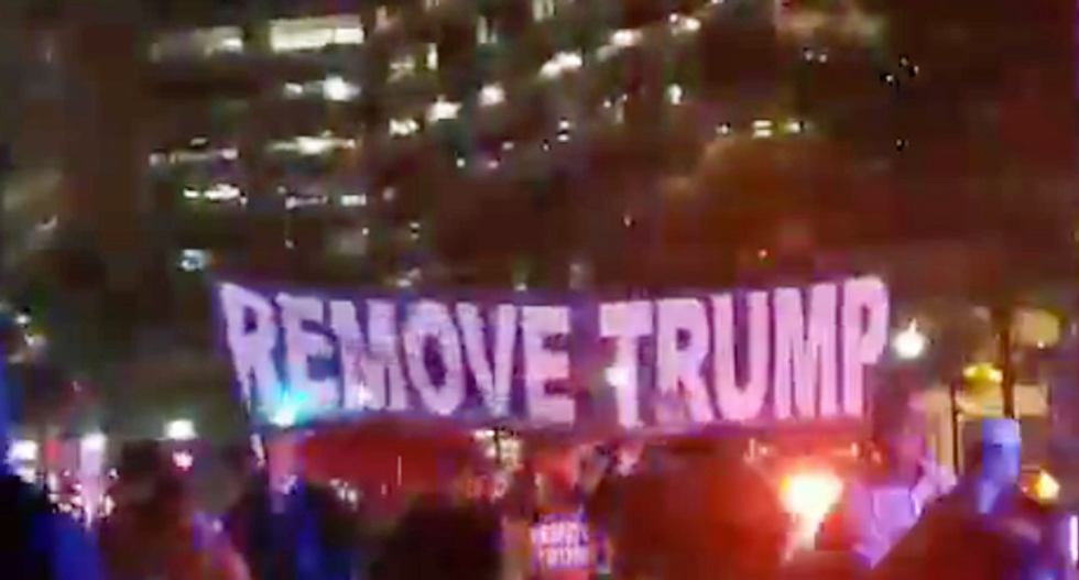 WATCH: Trump Tower hit with ‘noise protest’ as Senate Republicans meet to discuss impeachment