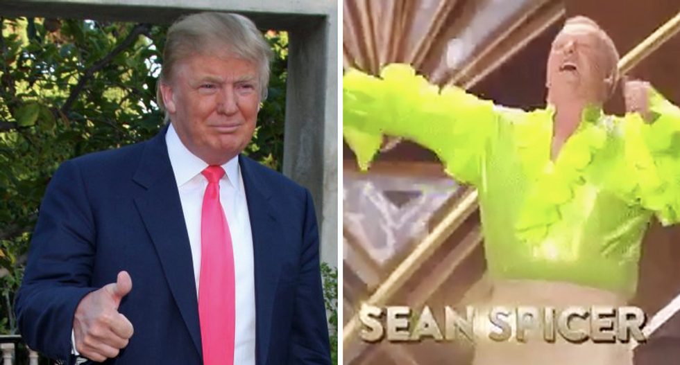 Trump blasted for his ‘Endorsement of Doom’ after Sean Spicer loses on ‘Dancing with the Stars’