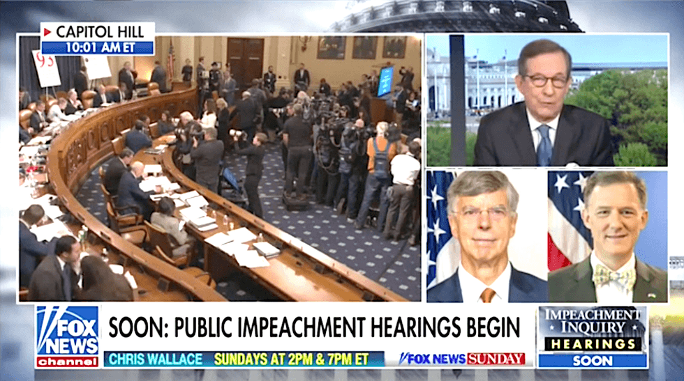 WATCH: Chris Wallace slaps down Fox host for repeating GOP talking point on Ukraine