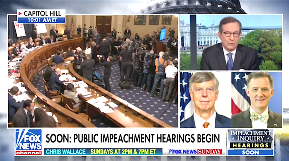 WATCH: Chris Wallace slaps down Fox host for repeating GOP talking point on Ukraine