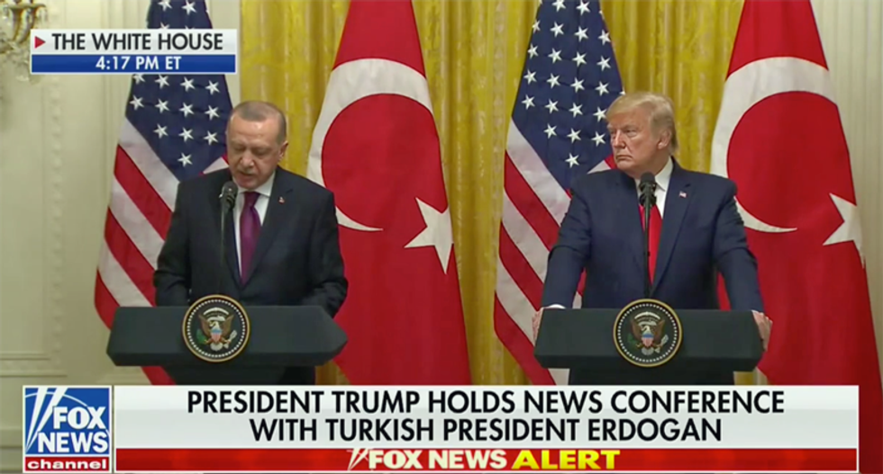 WATCH: Trump looks on as Turkey’s Erdoğan denies the Armenian Genocide ever occurred