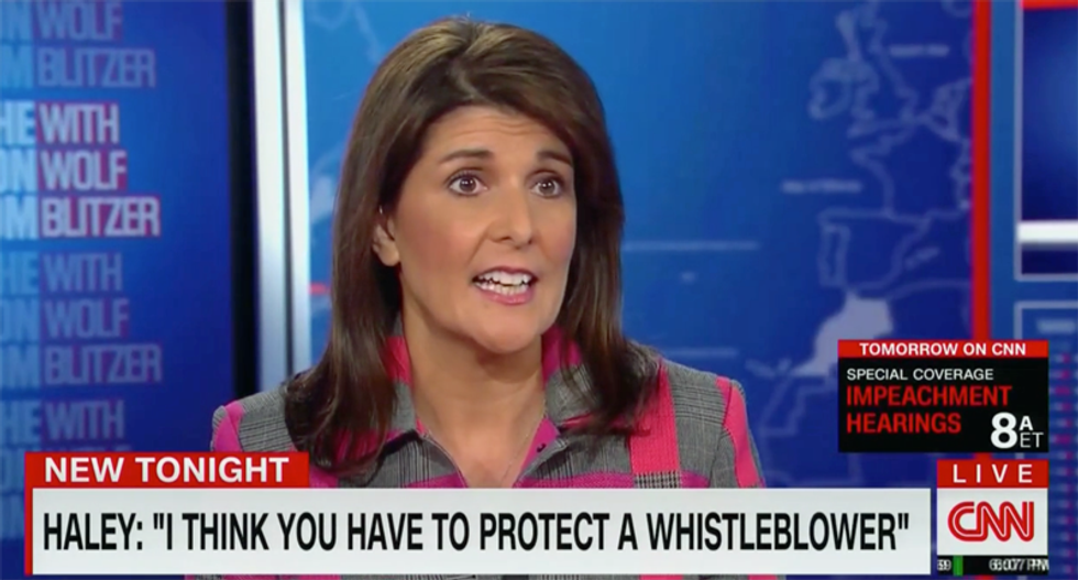 Nikki Haley breaks with Trump on retaliation: ‘You have to protect the whistleblower’
