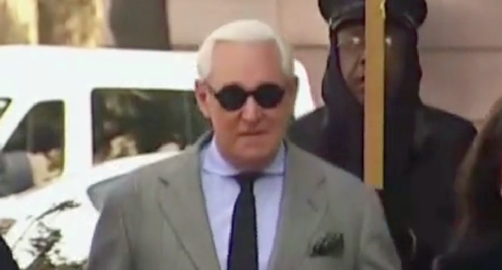 'Traitor!' Trump ally Roger Stone heckled as he enters courtroom for sentencing