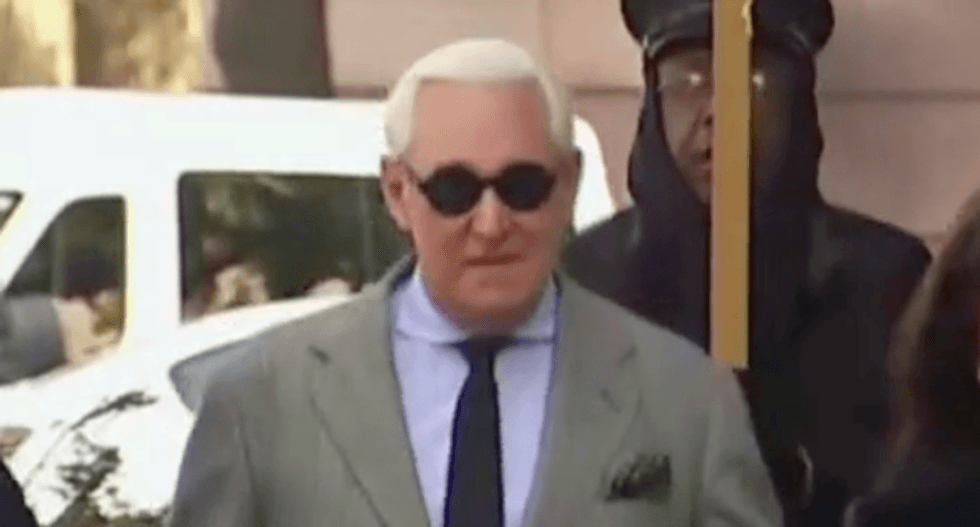'Traitor!' Trump ally Roger Stone heckled as he enters courtroom for sentencing