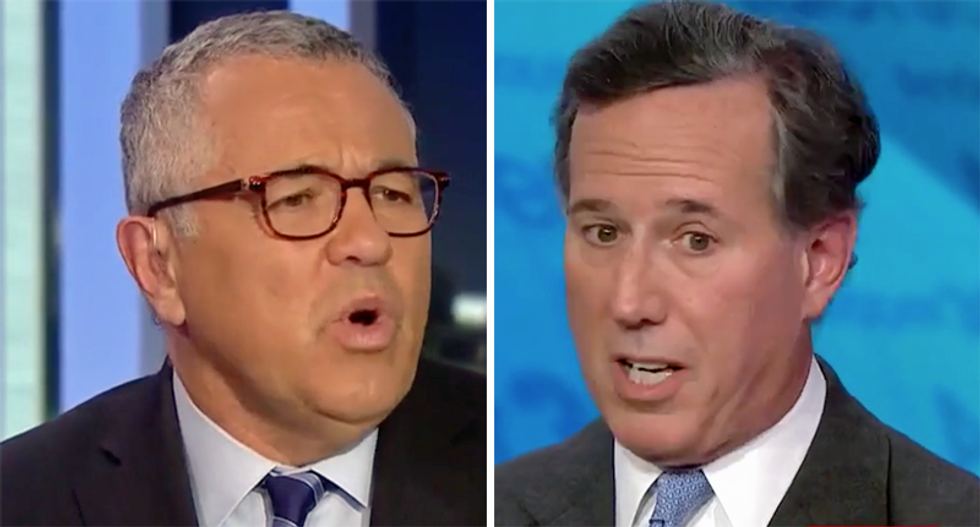 CNN legal analyst flattens Rick Santorum for ridiculous impeachment defense of Trump