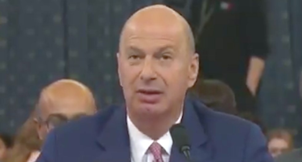 'Going to need a bigger police wagon’: Viewers stunned as Gordon Sondland exposes Trump's 'criminal syndicate' on live TV