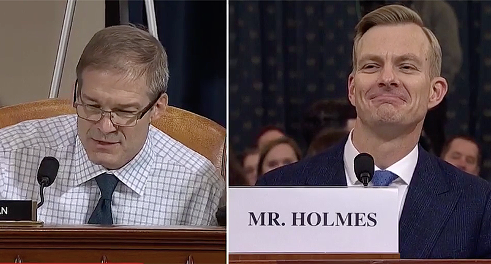 WATCH: Jim Jordan repeatedly tries to shut down David Holmes as he destroys GOP's argument