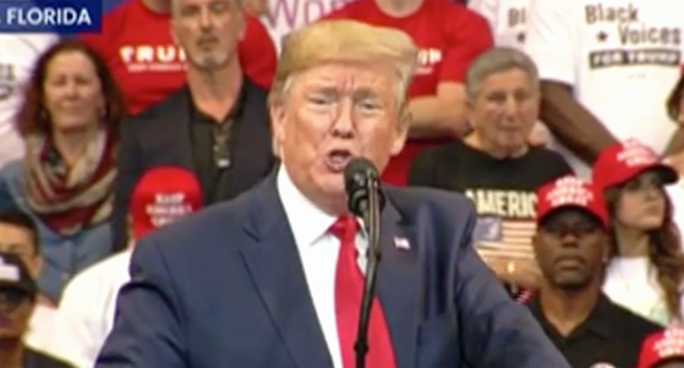 WATCH: Trump supporters chant ‘BS’ at Florida rally as the president goes off on impeachment