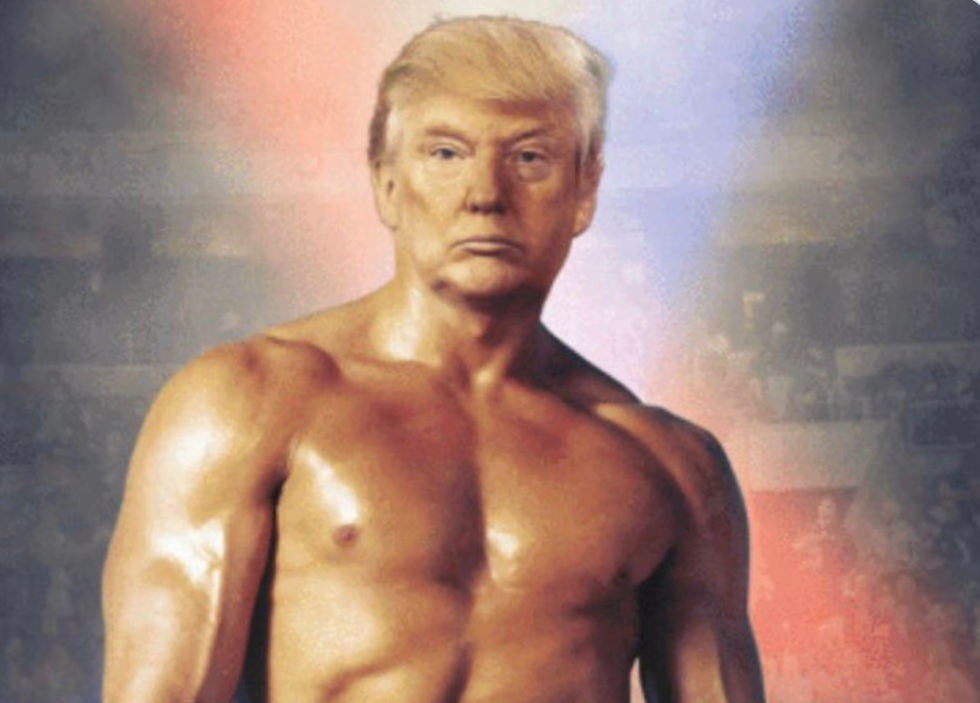 ‘Not at all normal’: Internet stunned as ‘delusional’ Trump posts image of his head photoshopped onto Rocky Balboa’s body