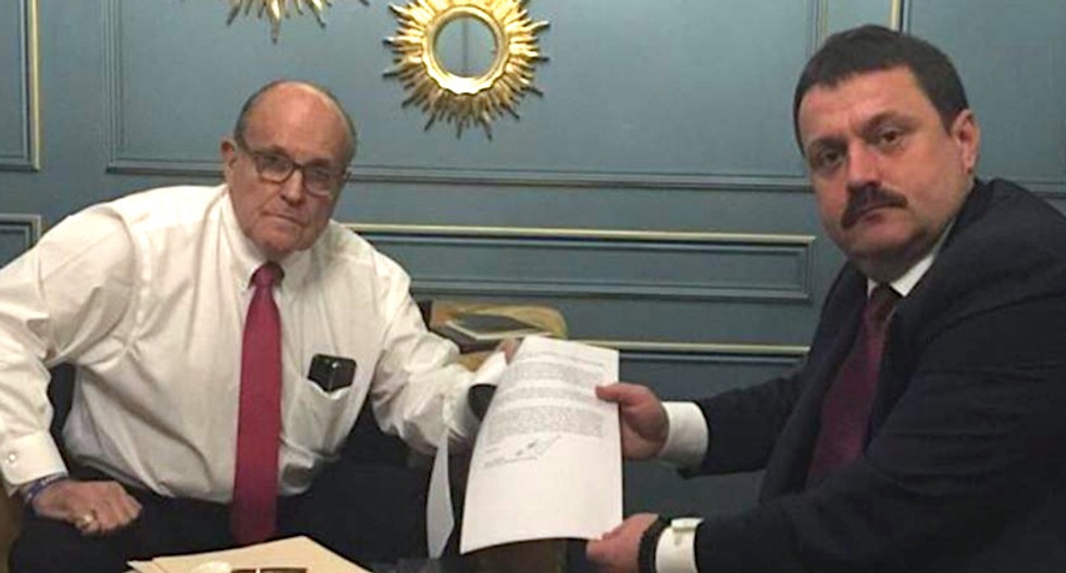 Rudy Giuliani and Ukrainian lawmaker met this week to discuss Joe Biden conspiracy theories