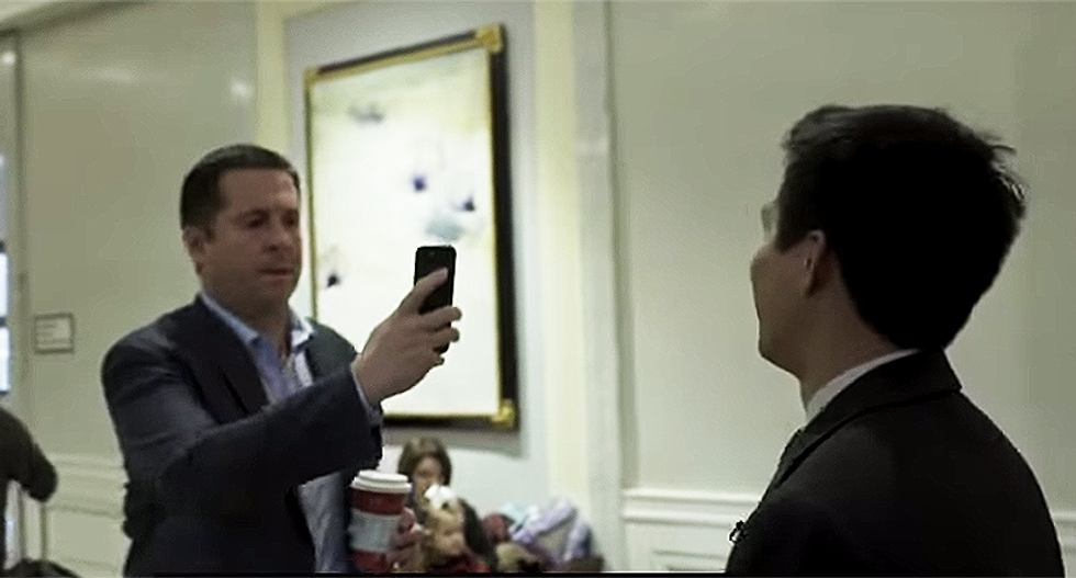 Watch Devin Nunes freak out and eject reporters when asked about phone calls with Lev Parnas