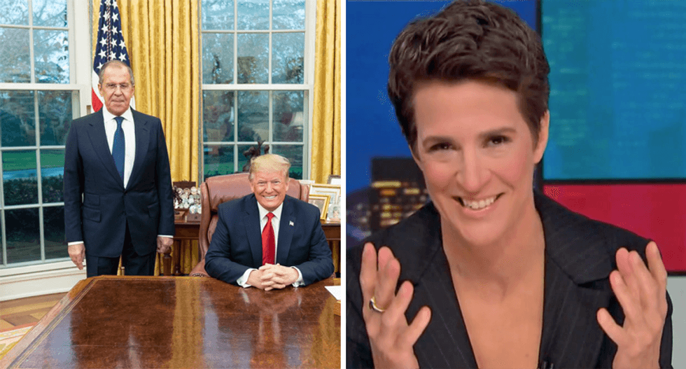 WATCH: Maddow hilariously recaps Trump’s ‘shenanigans in the Oval Office’ with the Russian foreign minister