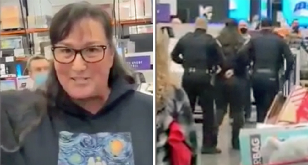Woman led away in handcuffs after going on maskless rant inside Costco