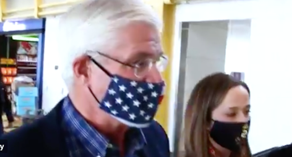 Michigan Republican sings a hymn when reporter asks about his meeting with Trump