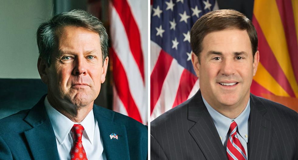 Trump attacks 2 GOP governors on flight to Georgia rally: 'Republicans will NEVER forget this'