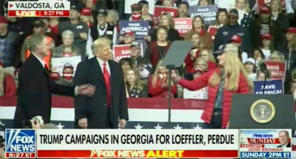 Trump only lets GOP senators speak for 2 minutes — combined — at his campaign rally for them in Georgia