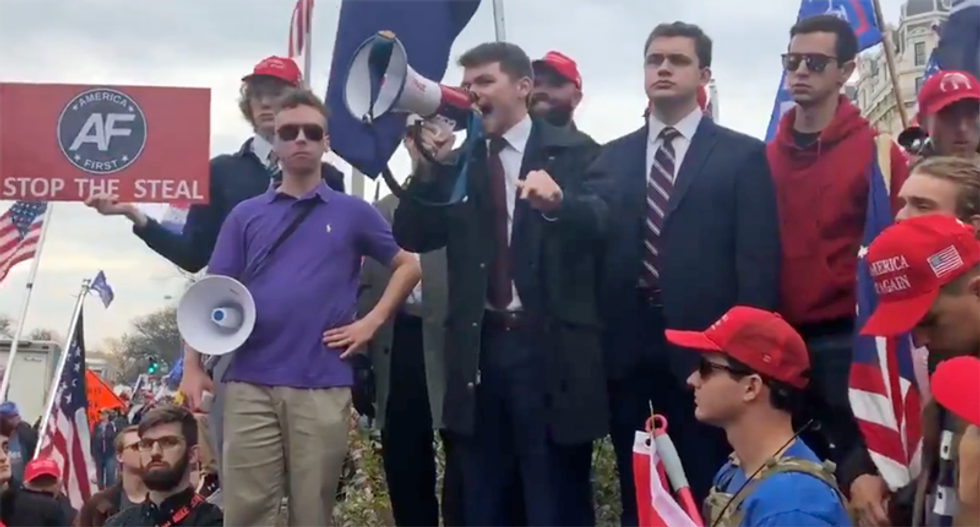 WATCH: Trump rally crowd boos Charlie Kirk and Ben Shapiro before chanting 'Destroy the GOP'