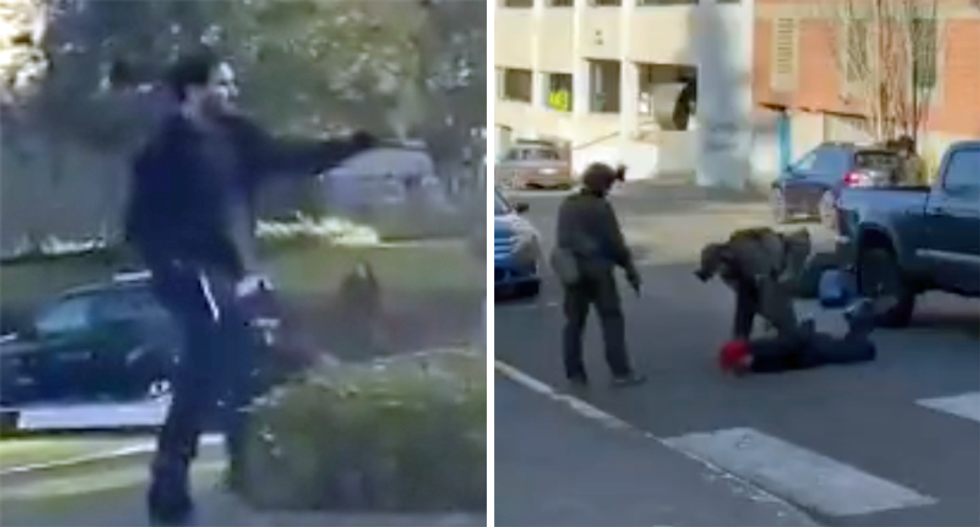 WATCH: Shocking scenes from pro-Trump rally capture gunshot and scuffles