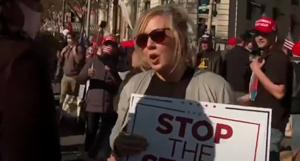 'I’m sorry, that’s not true': CNN reporter cuts off pro-Trump protester as she spouts election conspiracy theories