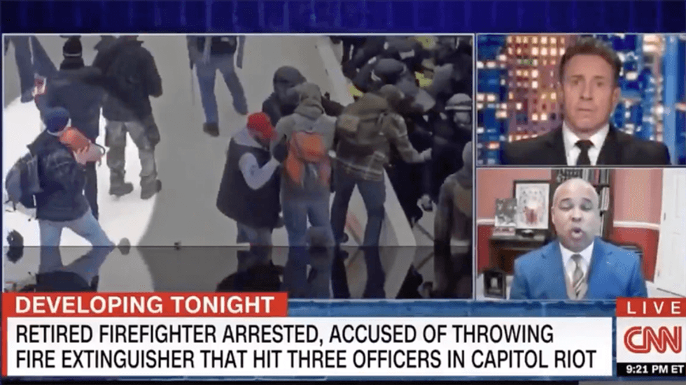 Insurrectionist's lawyer tried out defense in Chris Cuomo interview -- and it didn't end well