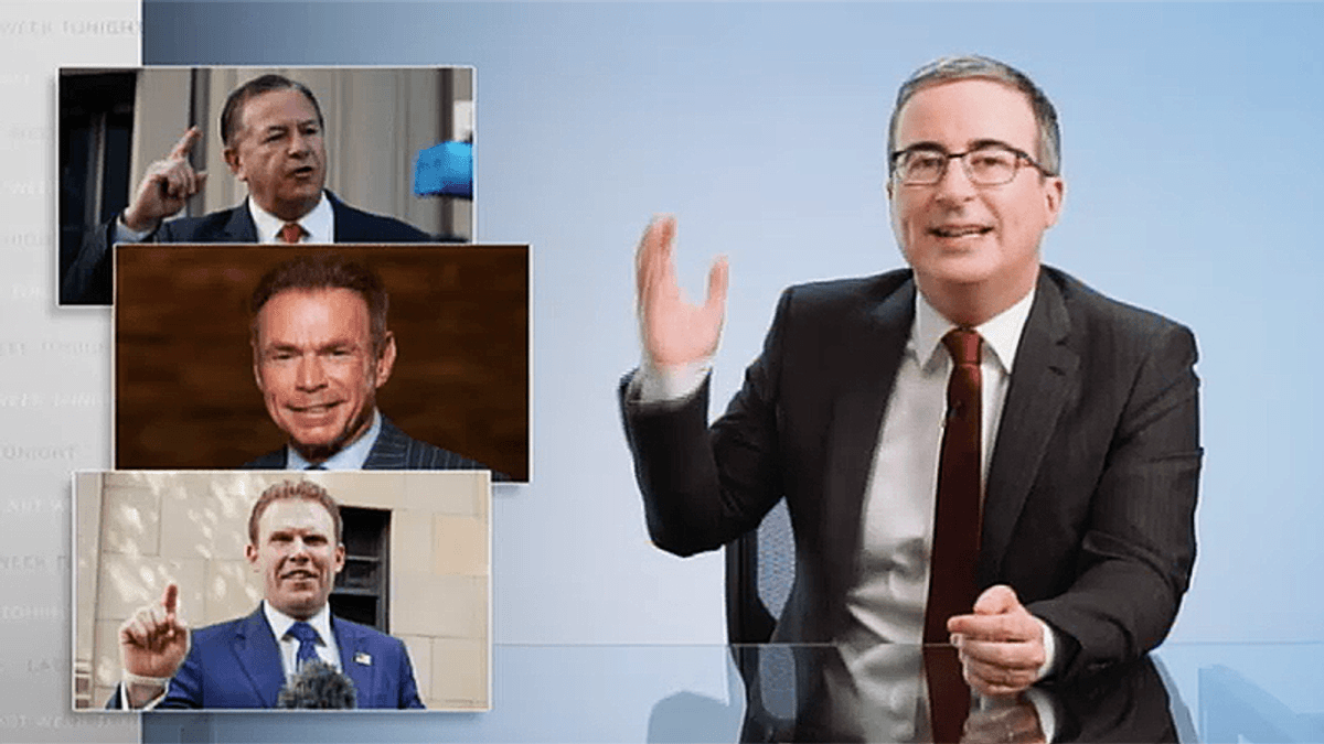 John Oliver's reminder about electing GOP clowns: 'They're funny but they're also terrifying'