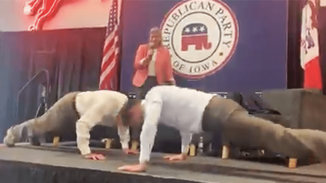 'Can't even get an honest push up out of a politician': Chuck Grassley and Tom Cotton mocked for display of fitness