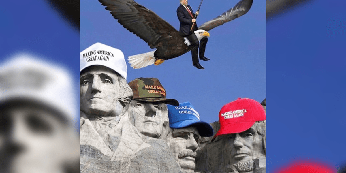 Trump Riding Eagle 'What is wrong with you?' Donald Trump Jr. accused of 'desecrating ...