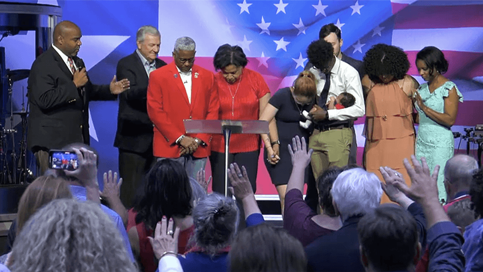 Church lets Allen West use pulpit to announce gubernatorial race with a campaign video
