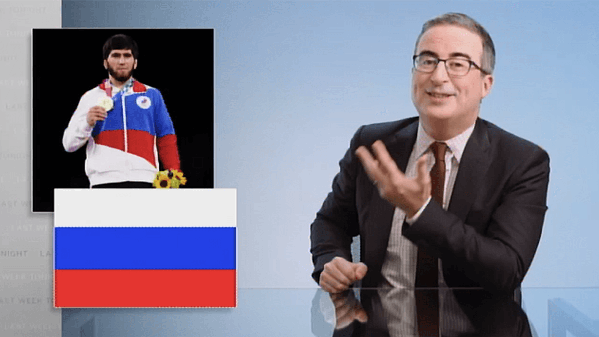 John Oliver hilariously taunts Russia for their pathetic attempt to be part of the Olympics
