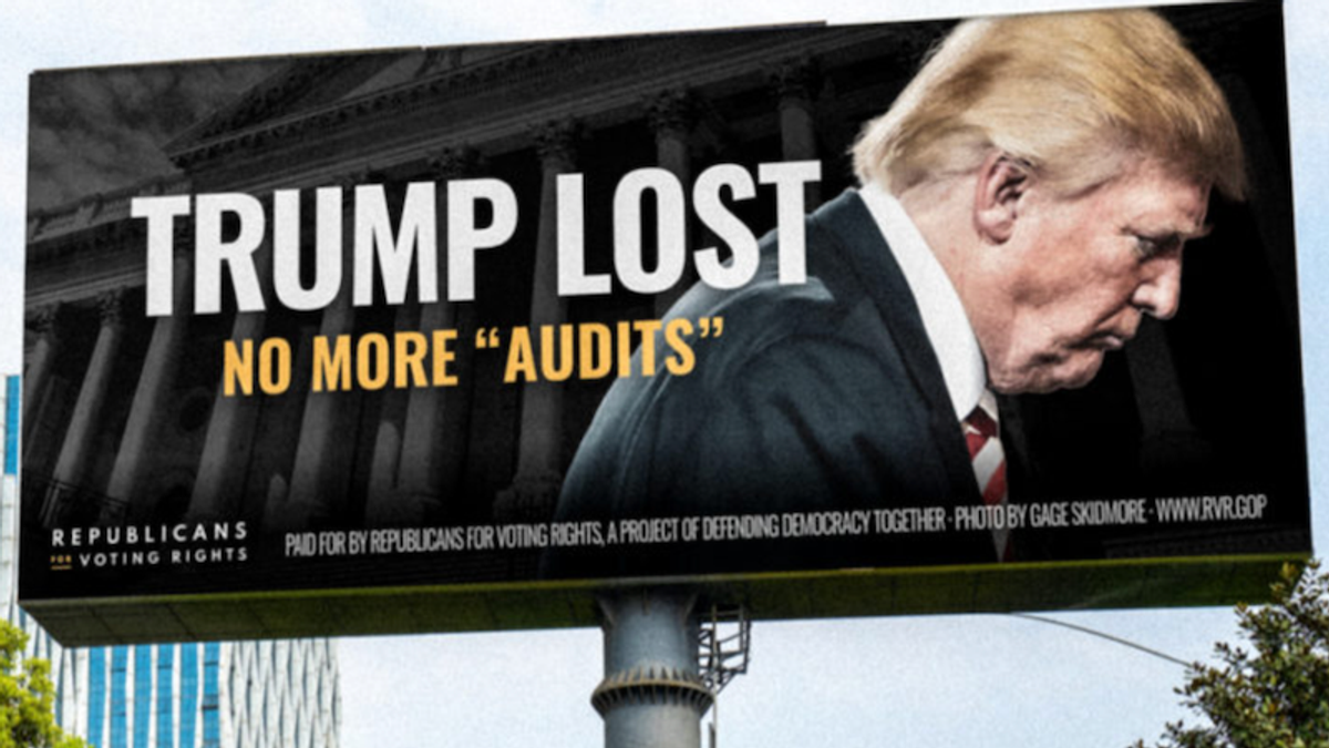 Anti-Trump Republicans troll him with billboards — and back Dems in 2022 races