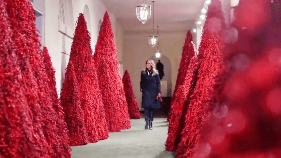 Trump claims Melania's White House Christmas displays got 'great reviews'