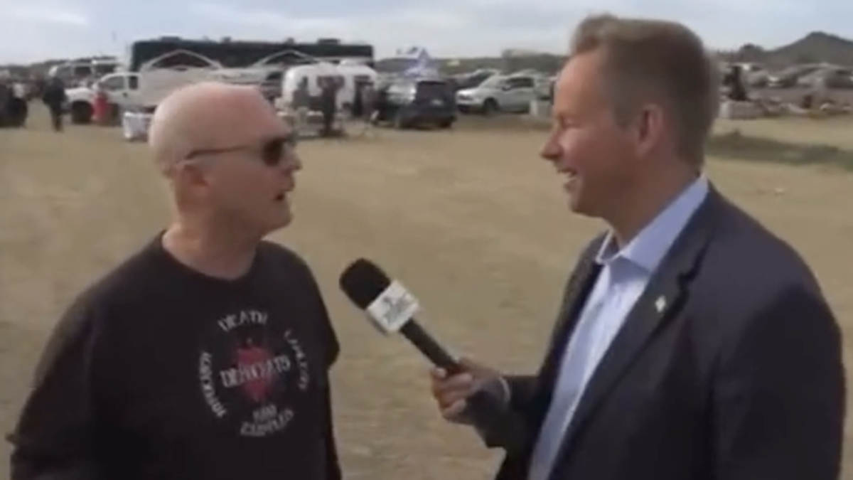 Trump rally-goers push conspiracies: Gov. Newsom is a ‘clone’ — and vaccines are ‘aborted children’