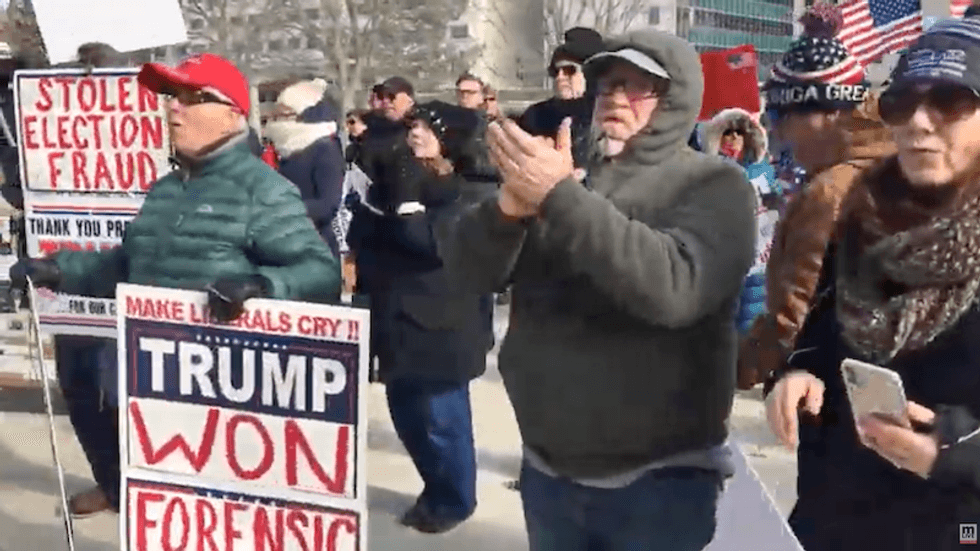 Michigan MAGA protesters embrace ‘terrorist’ label — and turn on ‘coward’ GOP co-chair