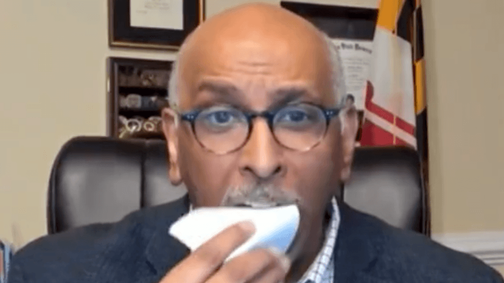 'Could you pass the salt?' Former RNC chair mocks Trump by eating paper on live TV