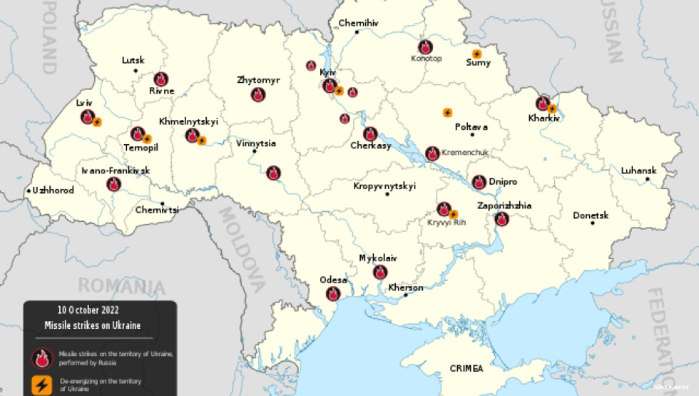Russia rains down 100 missiles on Ukraine in largest ever attack on energy infrastructure