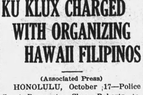 The bizarre and troubling story of Hawaii’s ‘Filipino KKK’ scare