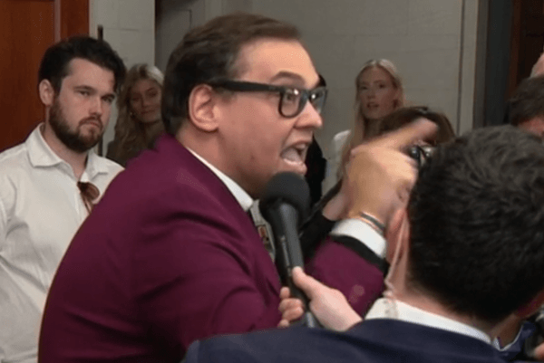 'Human scum!' George Santos blows up at Jewish Israel protester in f-bomb laden rant