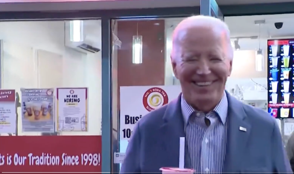 'He’s got nothing else to do': Biden throws Trump shade while enjoying a bubble tea